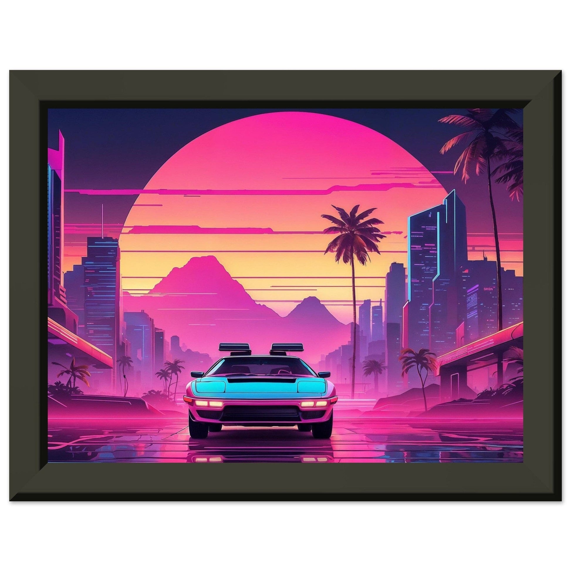 Synthwave Symphony: Electric Euphoria Print Material Modern Masterpieces 15x20 cm / 6x8″ 