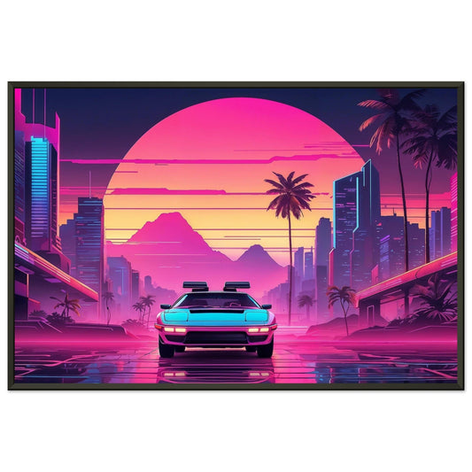Synthwave Symphony: Electric Euphoria Print Material Modern Masterpieces 60x90 cm / 24x36″ 