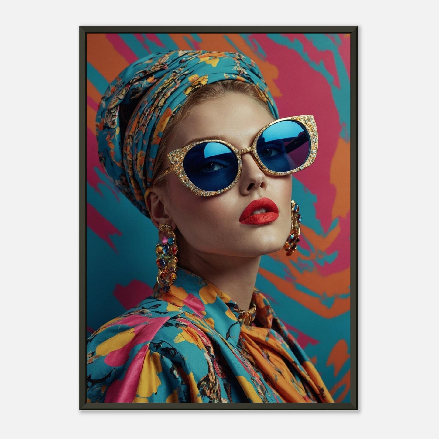 Techno Time Warp: Digital Decade Delight Print Material Modern Masterpieces 50x70 cm / 20x28″ 