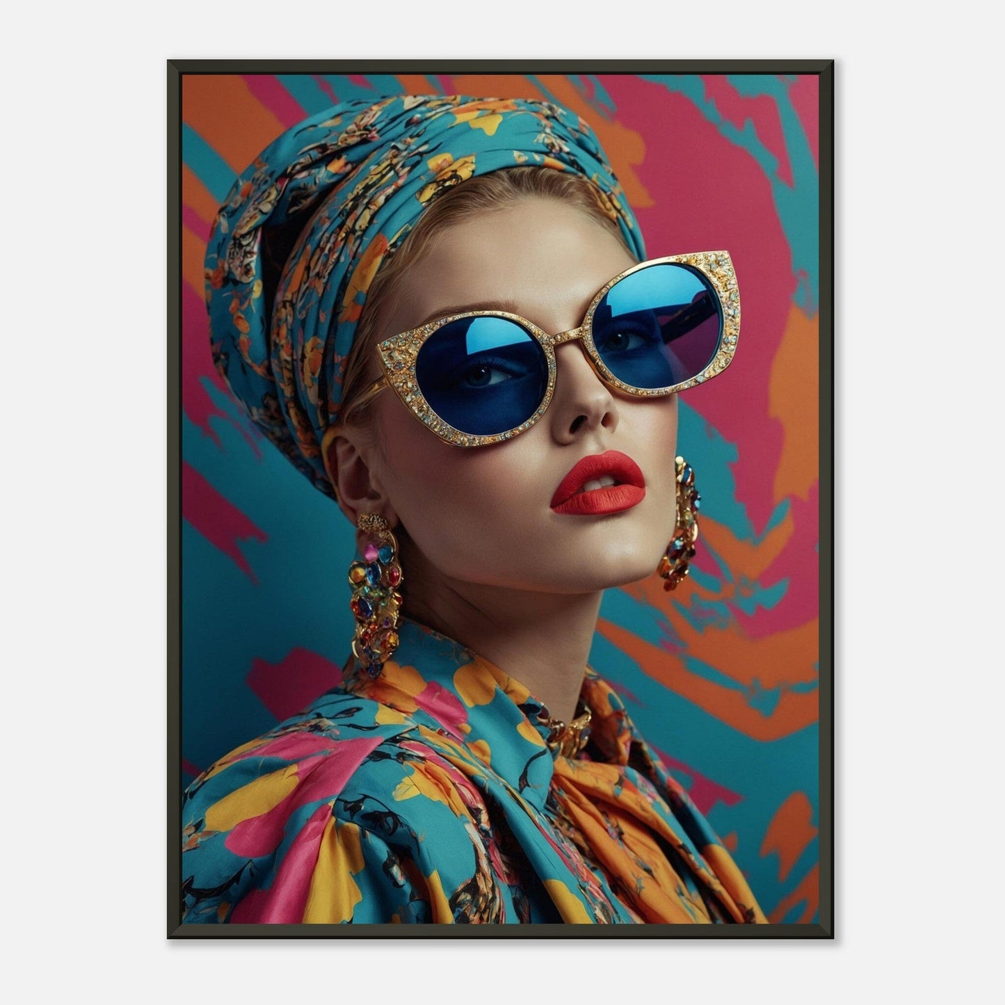 Techno Time Warp: Digital Decade Delight Print Material Modern Masterpieces 60x80 cm / 24x32″ 