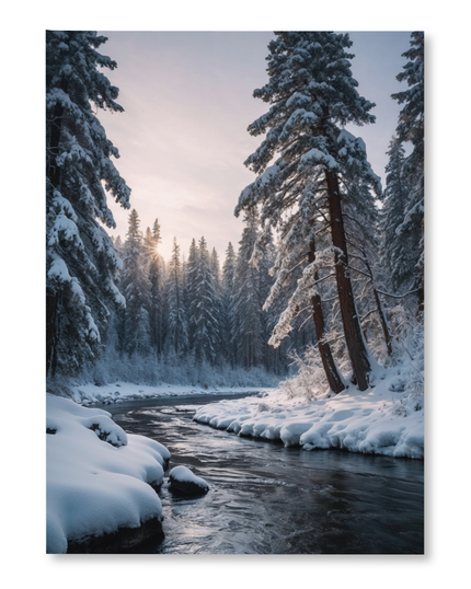 Lichtblick im Winterwald